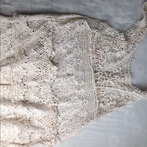 Crochet beach cover up top